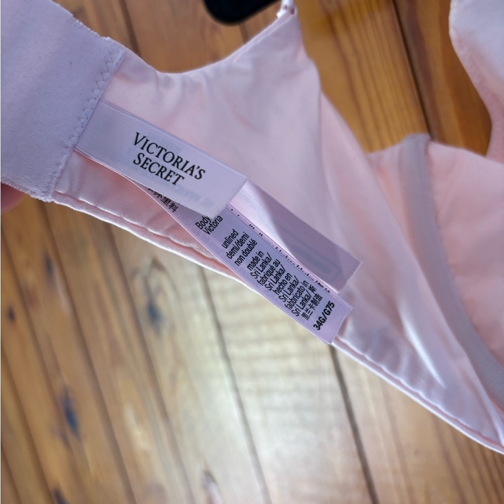 NWOT Victoria’s Secret Women’s Light Pink Unlined Demi 34G Bra - Picture 4 of 10